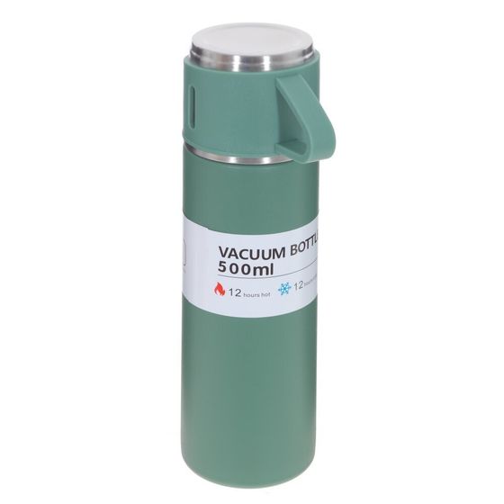 Термос, 500 мл, L11 W7 H24 см, дизайн микс