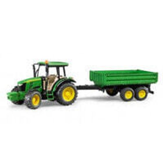 Трактор Bruder John Deere 5115M с прицепом (02-108) 1:16 26 см