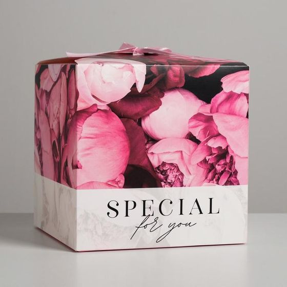 Коробка складная «Цветы», 2 штуки, 18 × 18 × 18 см