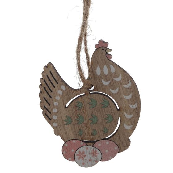 Набор из 8-ми изделий декоративных подвесных "Курица/Петух" (4,5*0,5*6), L12,5 W12,5 H1,5 см