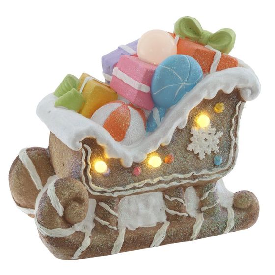 Фигрка декоративная &quot;Сани&quot; с подсветкой  (АААх3, н/п), L38 W22 H35 см