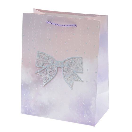 Пакет подарочный (бумага 210г/м2, блок микс 12шт), L18 W10 H23 см, 4в.