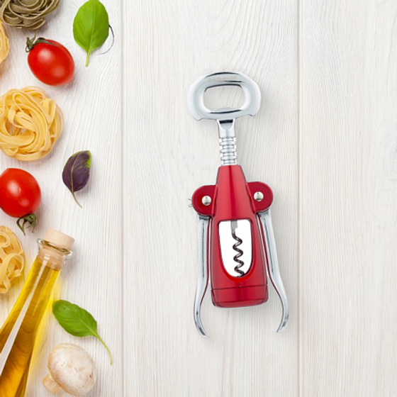 Штопор красный металлик 23см VIVA Chrome