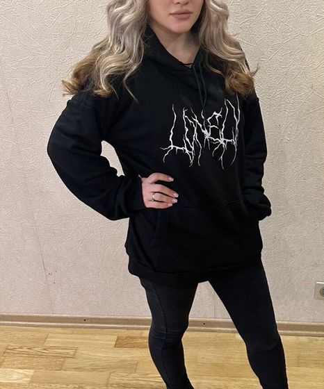 !09 Худи c карманами с капюшоном с принтом "Молния" Размер S