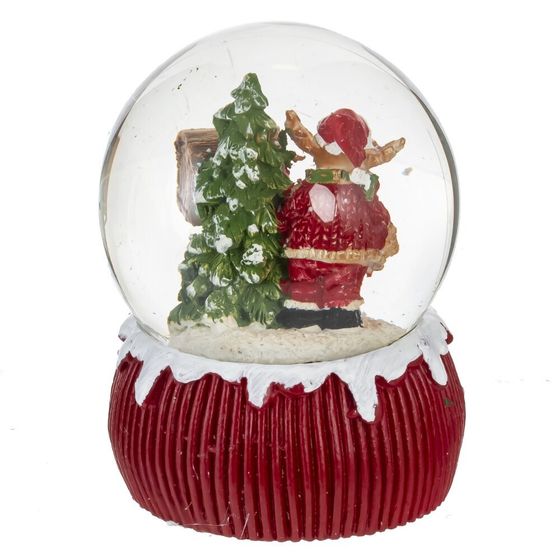 Фигурка декор в стекл шаре &quot;Мишка/Снеговик/Дед Мороз/Олень&quot;, D 6.5 см, L6,5 W6,5 H9 см, 4в.
