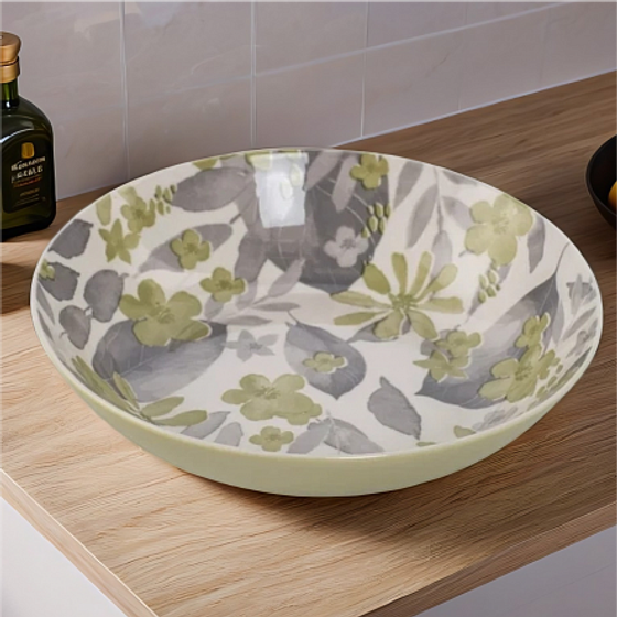 Тарелка суповая BLOOMING зеленая 20см