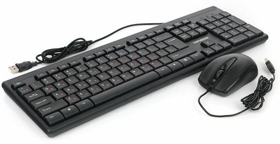 Клавиатура+мышь Гарнизон GKS-126 проводной LED черный (GKS-126)