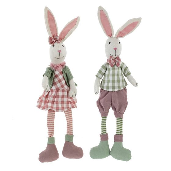 Игрушка набивная &quot;Заяц/Зайка&quot;, L13 W12 H62/28 см, 2в.