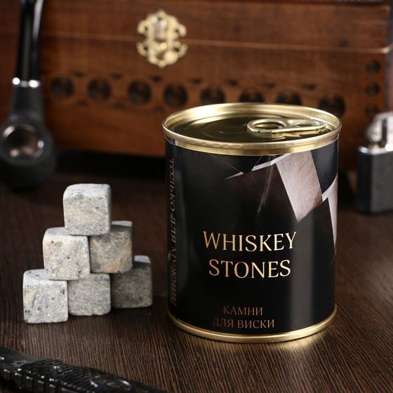 Набор камней для виски &quot;Whiskey stones&quot;, в консервной банке, 9 шт.