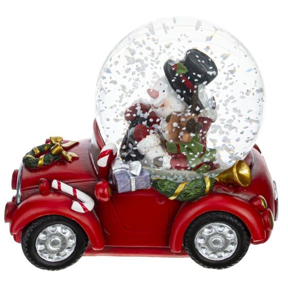 Фигурка декор в стекл шаре &quot;Снеговик и Олень&quot;, D 7 см, L10,5 W7 H9 см