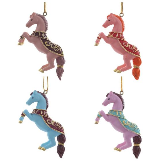 Фигурка декоративная подвесная &quot;Лошадка&quot;, L7,5 W1,5 H4,5 см, 4в.