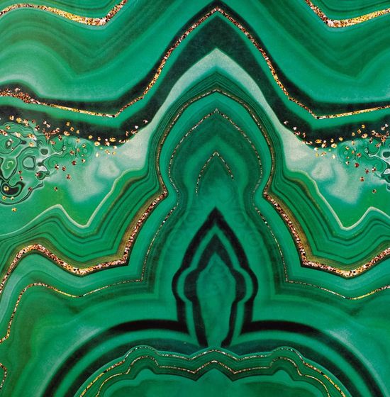 !09 Набор из 2-х листов: глянцевая двухсторонняя «Малахит», 70 х 100 см. + крафтовая «Нашивки», 70 х 100 см.