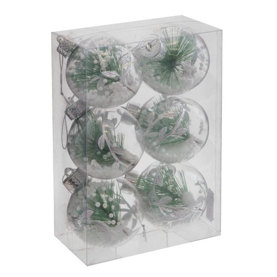 Набор из 6шт Украшение новогоднее &quot;Шар&quot;, D 10 см L23 W8 H26 см