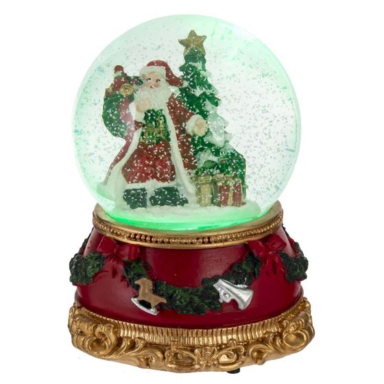 Фигурка декор в стекл шаре &quot;Дед Мороз&quot;, D 9.5 см, L9,5 W9,5 H14 см