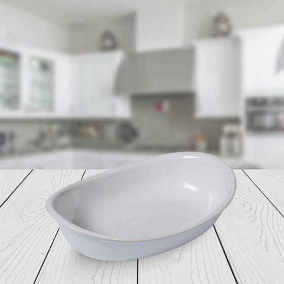 Форма для запекания и выпечки SUPREME белая 26х18см овальная