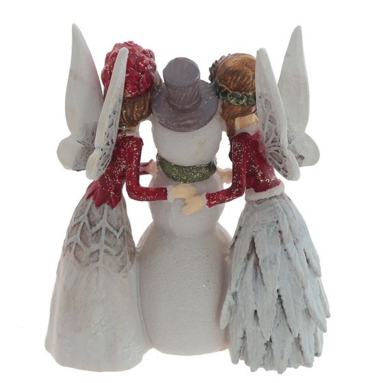 Фигурка декоративная &quot;Феи и снеговик&quot;, L9 W4 H10 см