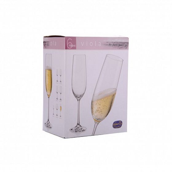Набор бокалов для шампанского VIOLA 6шт 190мл