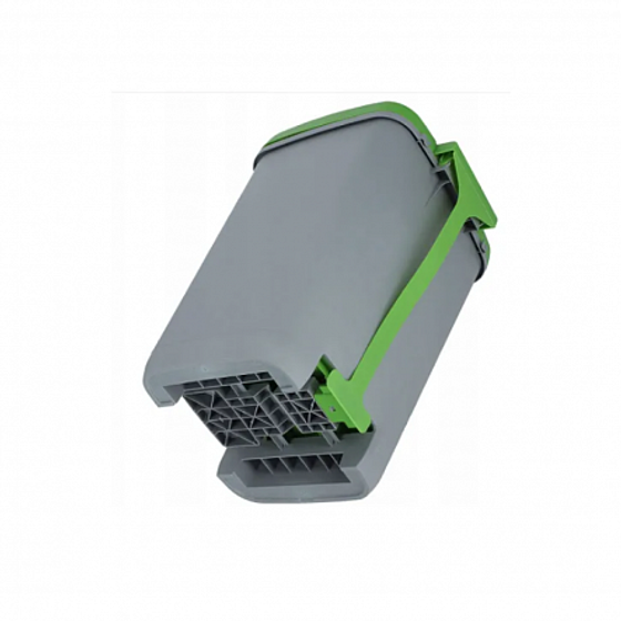 Контейнер для мусора ESSENTIALS серый/зеленый 20л с педалью