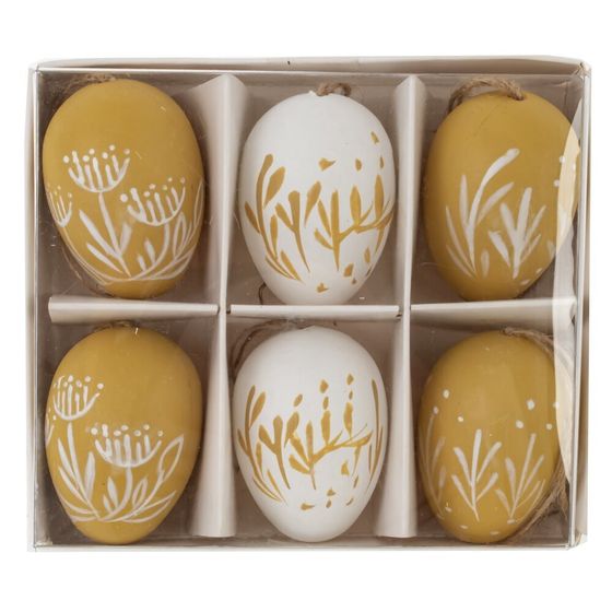 Набор из 6-ти изделий декоративных подвесных &quot;Яйцо&quot; (3,5*5,5), L15 W13 H5 см