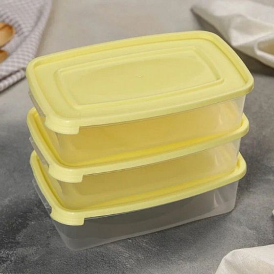 Набор контейнеров КАСКАД для СВЧ 3шт 0.7л