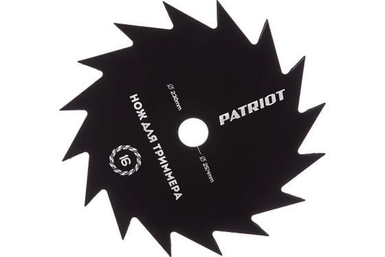 Нож Patriot TBS-16, D=230*25,4мм, толщина 1,6 мм 16 - зубый
