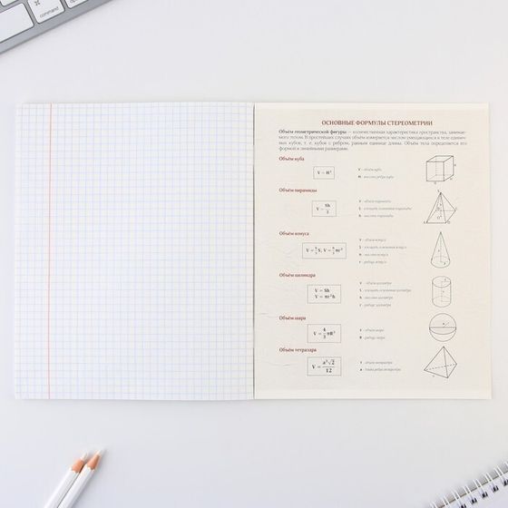 !Предметная тетрадь, 48 листов, 3 штуки «ИСТОРИЧЕСКИЕ ЛИЧНОСТИ», со справочными материалами «Геометрия»