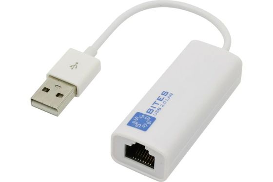 Сетевой адаптер 5bites RJ45(f) - USB2.0(m) 10см белый (UA2-45-02WH)