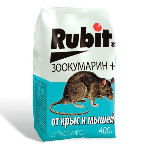 Зерновая смесь &quot;Rubit&quot; Зоокумарин+. от крыс и мышей, , 400 Г