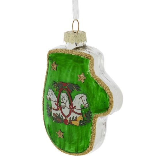 Украшение новогоднее &quot;Варежка с лошадками&quot;, L6,5 W2 H10,5 см