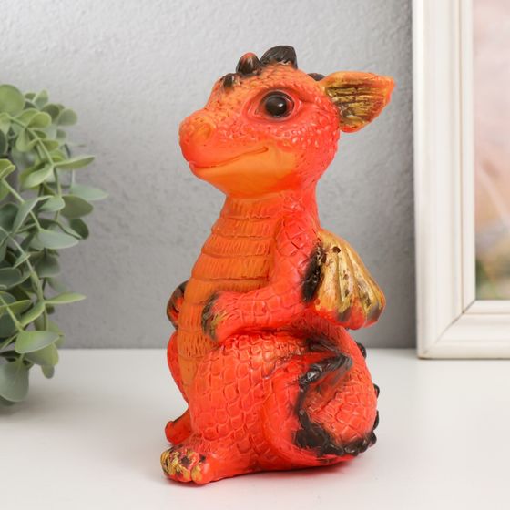 !09 Копилка "Дракончик" 18х10х10 см, цвет оранжевый