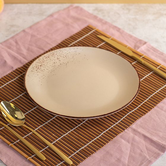 Тарелка обеденная OH!SPLASH бежевый 24см