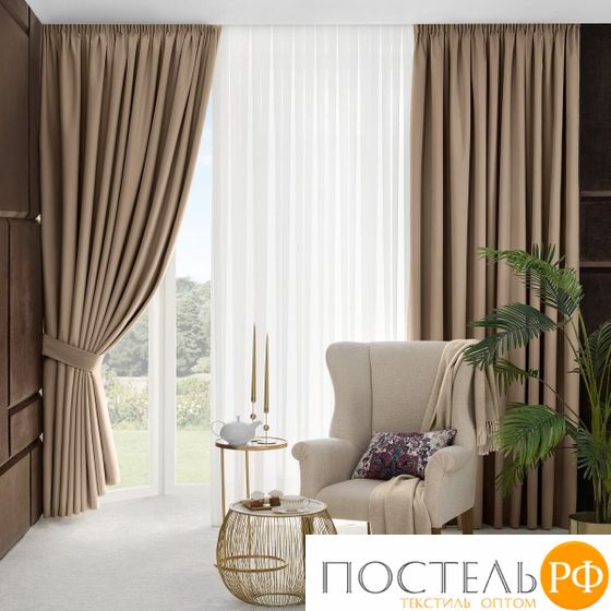 Togas МАНОЛО беж. Шторы 260x300-2, подхваты-2, 4 пр.