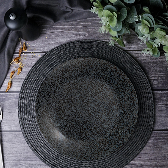 Тарелка обеденная ZOE BLACK 20см