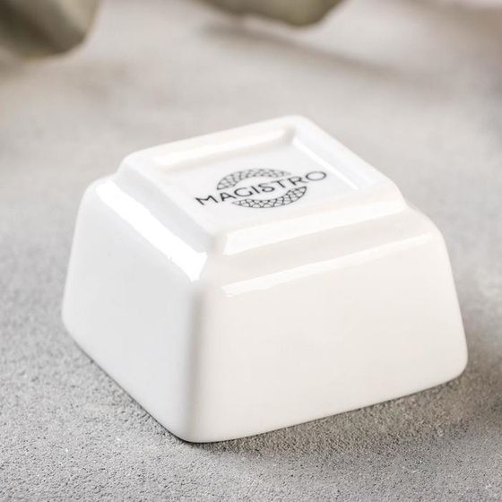 !09 Соусник фарфоровый 2 штуки Magistro «Бланш», 50 мл, цвет белый