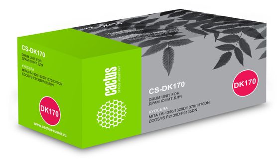 Блок фотобарабана Cactus CS-DK170 DK-170 черный ч/б:100000стр. для Kyocera Ecosys M2035/ M2035dn/M2535 Kyocera
