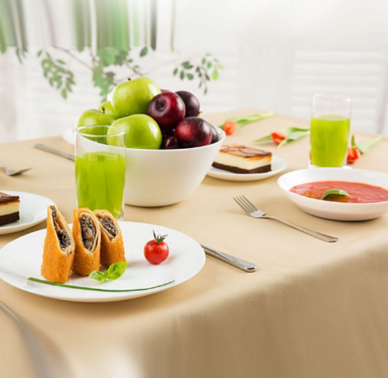 Тарелка обеденная ЛИЛИ БЕЛЫЙ 25см