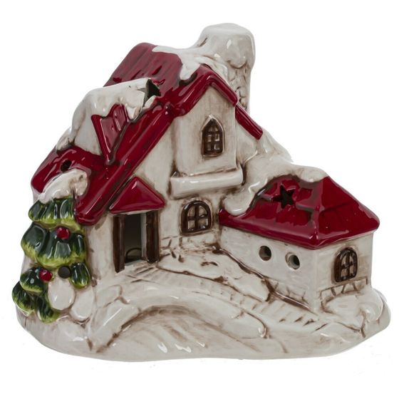 !09 Фигурка декоративная "Домик" с подсветкой (ДR44х2 н/п), Д12,5 Ш8 В9,5 см