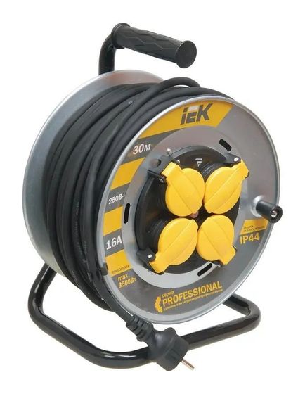 Удлинитель силовой IEK Professional 3x1.5кв.мм 4 роз. 50м металл (WKP16-16-04-50-44)