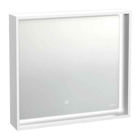 Зеркало Cersanit Louna 80, 800х700 мм, с подсветкой, белый