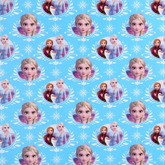 !09 Бумага упаковочная 2 листа глянцевая, Холодное сердце, 70х100 см