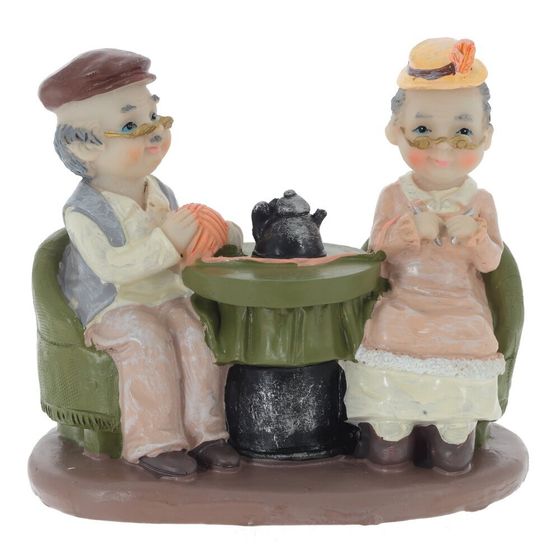 Фигурка декоративная &quot;Бабушка с дедушкой&quot;, Д15 Ш8 В14 см, 2в.