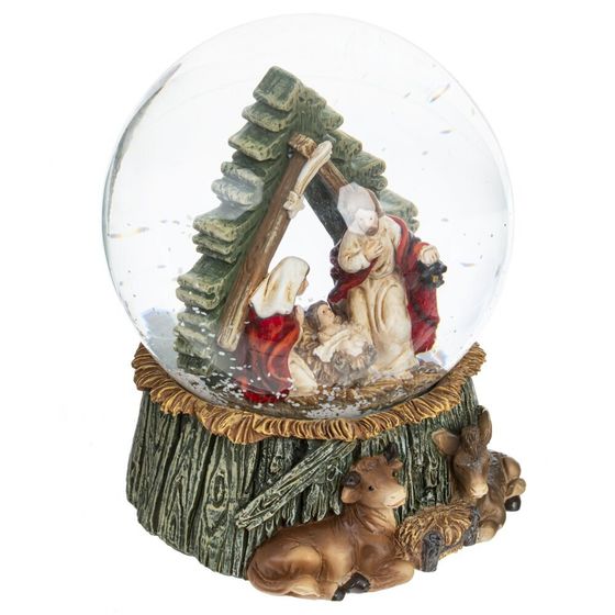 Фигурка декор в стекл шаре &quot;Рождество&quot;, D 10 см, L10 W10 H12,5 см, 2в.(цена за один вид)