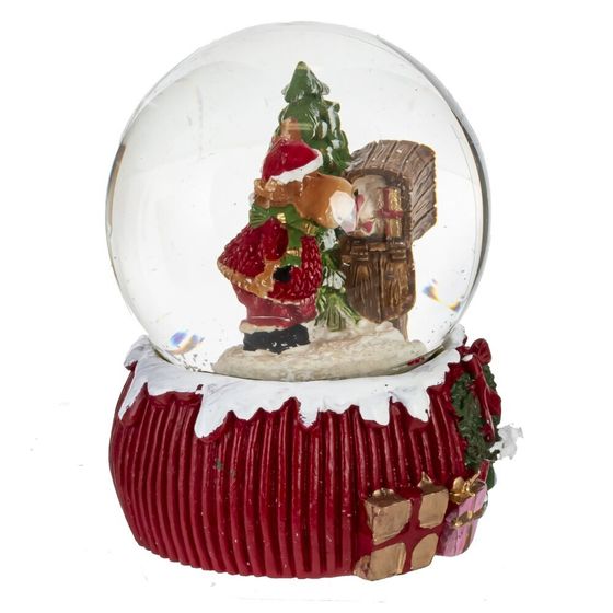 Фигурка декор в стекл шаре &quot;Мишка/Снеговик/Дед Мороз/Олень&quot;, D 6.5 см, L6,5 W6,5 H9 см, 4в.