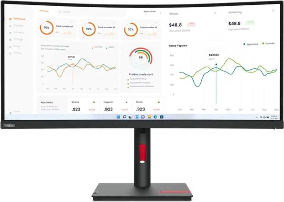 Монитор 34&quot; Lenovo ThinkVision T34w-30 черный IPS 21:9 3440x1440 60Гц (63D4GAT1UK)