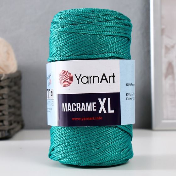 Пряжа &quot;Macrame XL&quot; 100% полиэстер 130м/250г (158 изумруд)