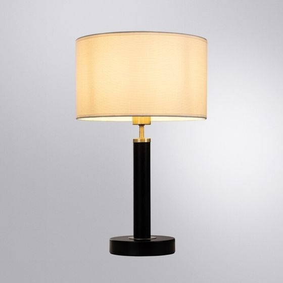 Декоративная настольная лампа Arte Lamp Robert A5029LT-1SS, E27, 60 Вт, 30х30х48 см, чёрный