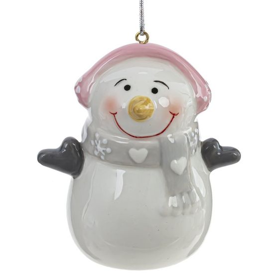 Изделие декоративное подвесное &quot;Снеговик&quot;,  L6 W4,5 H7 см, 2в.