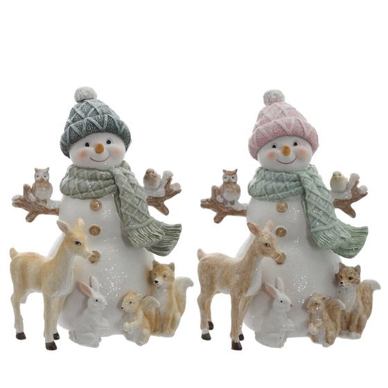 Фигурка декоративная &quot;Снеговик&quot;, L12 W10 H16 см, 2в.