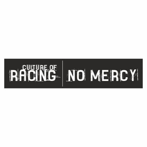 Полоса на лобовое стекло &quot;RACING NO MERCY&quot;, черная, 1300 х 170 мм