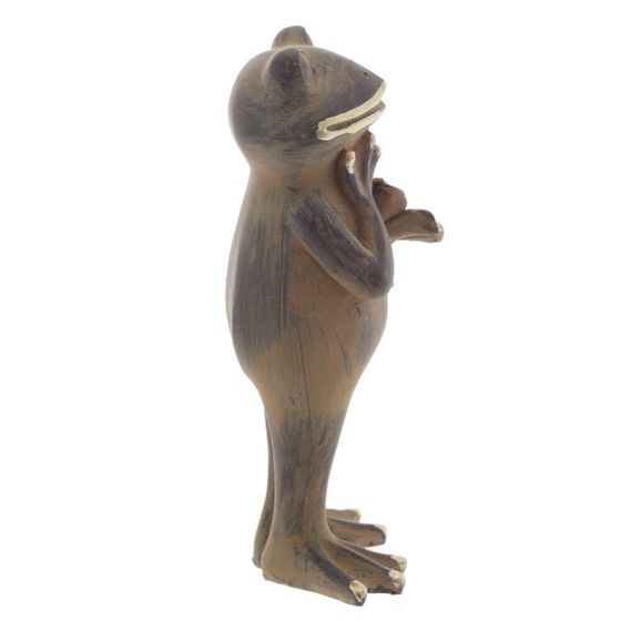 Фигурка декоративная "Лягушка", L7 W7 H15,5 см, 1 штука, дизайн микс